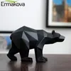 Ermakova Beer Sculptuur Geometrische Hars Polar Bear Standbeeld Mode Desktop Ornament Moderne Abstracte Bear Figurines 210607