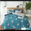Наборы Поставки Текстиль GardenModern Style Bedging Set Dust Er + Bed Last + Pathowcase Home Textile Decoration Drop Доставка 2021 THQEC