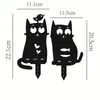 Party Decoration Halloween Props Black Cat Silhouette Yard Sign Lawn Stakes Terrorförsörjning Intressant9292263