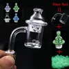 Neuester 4 mm dicker 25 mm XL Splash Quartz Banger Nagel mit Spinning Carb Cap Terp Pearl für Dab Oil Rig Beaker Bong DHL FREE