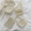 Axelväskor Mini Pearl Bag Handgjorda Vintage Beaded Fashion Bankett Party Kvinnlig Bröllop Lyx Kvinnors Myntväska