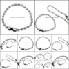 Ожерелья подвески ювелирные украшения500pcs целый diy sier -тональный разъем застежка шариковые цепи Клаповые маг