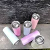 Tumblers retos de sublimação 20oz de cor UV mudando no copo de sol aço inoxidável canecas de isolamento garrafa de água de transferência térmica A02