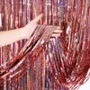 1x2m Metallic Folie Fringe Shimmer Achtergrond Bruiloft Wanddecoratie Photo Booth Backdrop Tinsel Glitter Gordijn Goud 15 Kleuren DHL