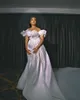 Pearls Mermaid Wedding Dresses Bride Gowns With Detachable Train African Nigerian Off The Shoulder Beaded Applique Vestido De Novia WJY