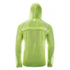 Running Jackets ultra-fino Respirável e reflexivo Raincoat de equitação com zíper unisex jaqueta com capuz