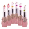 Lip Balm Jelly Crystal Lipstick met bloem 6 Temperatuurkleur Verandering Waterdichte voedzame Moisturizer Coloris Maquillage