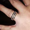 Eheringe, luxuriöse Mode, für Sie und Ihn, Paar, Herren-Edelstahl, Damen-Unendlichkeits-Prinzessin-Eternity-Band-Ring-Set