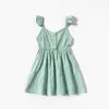Arrival Summer Mommy and Me Solid Tank Dresses Children's Clothing 210528