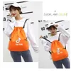 Tiktok Letters Tryckt unisex Pocket Shoulder Pack DrawString Påsar Tiktok Fashion Travel Ryggsäck Stora kapacitet Kvinnor Män Fitness6150167