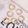 Hoop Huggie Plaqué Or Cerceaux Boucles D'oreilles Ronde Grande Boucle D'oreille 2021 Bijoux De Mode Boucles D'oreilles Pour Les Filles Earing Set Pendientes Piercings