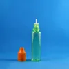 Распродажа! 100 комплектов/лот, 25 мл, пластиковые бутылки-капельницы UNICORN GREEN PET с защитой от несанкционированного доступа к детям, отделяемые длинные тонкие наконечники, хранящая жидкость 25 мл