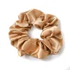 Scrunchies Hairbands Solid Satin Hair Bands Large intestine Hair Ties Ropes Girls Ponytail Holder Hair Accessories 6 Designs BY1575 79 Y2