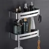 Hållhylla Badrumshyllor Väggmonterad Aluminium Tvål Dusch Shampoo Holder Typ 211112