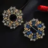 Fashion Austrian Crystal Korean Version es For Women Dress Accessories Wreath Pin Atmospheric Brooch Lady