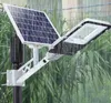 Atualizar Luz de Rua Luz de Rua LED Solar Sensor LED 20/40/70 / 100 / 200W 5630smd Iluminación Farola luzes com remoto e pólo