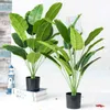 80cm 18 garfos plantas tropicais grandes bananeira artificial árvore falsa monstera plástico palmeira folhas para casa jardim decoração de casamento 211104