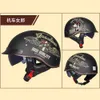 Retro Vintage Casco Moto Unisex Motorcycle Open Face Scooter Biker Motorbike Racing Riding Helmet With DOT Certification