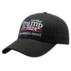 Donald Trump 2024 Black Cotton Cap Broderad Baseball Hat med justerbar rem Förvara Amerika Great Banner