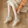 5 Pairs/Lot Cotton Five Finger Short Socks For Woman Girl Solid Breathable Soft Elastic Harajuku Socks With Toes Sell 211204