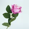 Sztuczna róża jeden prawdziwy dotyk róże flanel symulowany kwiat na wesele domu dekoracji kwiaty