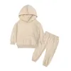 Kinder Kleidung Sets Solide Hoodie Set Langarm Tops Hosen Pullover Sweatshirt Herbst Frühling Casual Outfit 2PCS CGY137