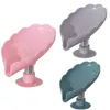 Creative PP Plastic Leaf Shape Soap Dishes Drain Holder Box Bathroom Accessories Toilet Laundry Bathroom Supplies Tray Gadgets