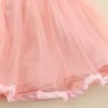 Cheongsam Chinoiserie Princesse Robe Pour Filles Solide Floral Tulle Robe Pour Nouveau-Né Bébé Filles Robes D'été Tenues Q0716