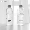 1000 ml Ozean Seal Whale Glas Wasserflasche mit Hülse Tragbare Kreative Sport Flaschen Camping Wasserkocher Tour Drinkware Cup Gourde 210914