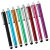 Högkvalitativ lång kapacitisk skärmmetall Stylus Touch Pen med Clip Silicone Tip Stylu8226385