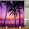 Shower Curtains 3D Landscape Bathroom Set Home Decoration Durable Waterproof Curtain Mat Toilet Cover