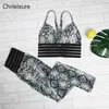 Two Piece Set Women Sexy Bra and Leggings 2 Piece Sets Womens Outfits Matching Leopard Snake Sets Sports Tracksuit Y0625