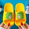 Dessin animé dinosaure pantoufles pour garçons filles nouvel été enfants chaussures de plage bébé maison salle de bain doux intérieur tongs enfants sandales 20211227 H1