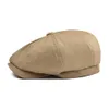 BOTVELA BIG GRAIN NEWSBOY CAP CAP MEN TLILL COTTON EIVENTY HAT HAT Women's Baker Boy Caps Khaki Retro Hats Male Boina Bere195U