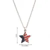 newUS Flag Diamond Pendant Necklace Personality Army Brand Crystal Pendant American Flag Decoration Necklace Party Jewelry Gift EWA4927