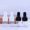 Mini 2 ml 3 ml 5 ml glazen druppelaar flessen vloeibare reagens pipet container oogdopper aromatherapie etherische oliefles helder