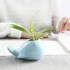 Vases Small Ceramic Planter Propagating Hydroponic Vase Tabletop Succulent Plant Pot Ornament For Home Office Decoration