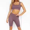Yoga Outfit Nahtlose Set Workout Kleidung Fitness Sportswear Gym 2 Stück Sport Frauen Sports BHs Shorts Kleidung