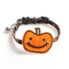 Halloween mascota perro gato collar calabaza accesorios desmontar ajustable con campana 200 piezas