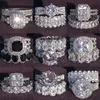 oval wedding ring set