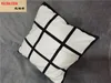 DHL Blank Sublimation Pillow Case 40*40cm Black Grid Heat Transfer Throw Cushion Cover Home Sofa Pillowcases one side grids