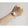 Lii Ji Freshwater Pearl Baroque Pearl Gold Color Bangle Bracelet for Women Jewelry Q0720