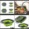 Housekeeping Organization Home Gardenwholesale Spot Square Folding Drainage Basket Water Blue Fruit Kitchen Gadgets Storage Bottles & Jars Dr