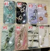 Marble Texture Crack Soft Phone Cases Wrist Chain Strap Covers For iphone 11 12 mini Pro Max XS XR 8 7 6S Plus