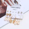 Lange kwastje bengelen oorbellen set voor vrouwen bohemian shell oorbel gouden bloem brincos femme sieraden