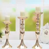 Wedding Table Decoration Centerpieces Candlestick With Artificial Flower Ball Bouquet For Party DIY Ornament 2Pcs