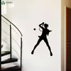 Muursticker vrouwelijke tennis speler sticker sport kids decor muurschildering voor gymnasium jeugd qq205 stickers