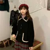 WERUERUYU Double-Sided Woolen Coat In Long Wool Coat Doll Collar Fashion Loose Woolen Coat Women Winter Warm 210608