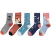 5 Malowanie pary Pain Men Socks Cotton Unisex Crew Designer Sockin