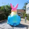 Персонализированные мультфильма животных талисман надувной пасхальный кролик 3M реклама воздух взорвана красочный баллон кролика для весеннего украшения